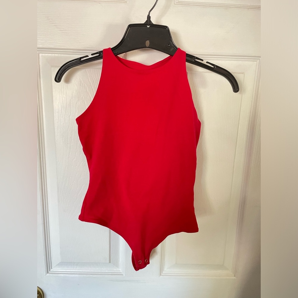 Red American Apparel cotton Bodysuit